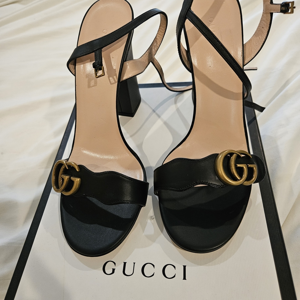 Black Gucci Marmont Heels Size 40